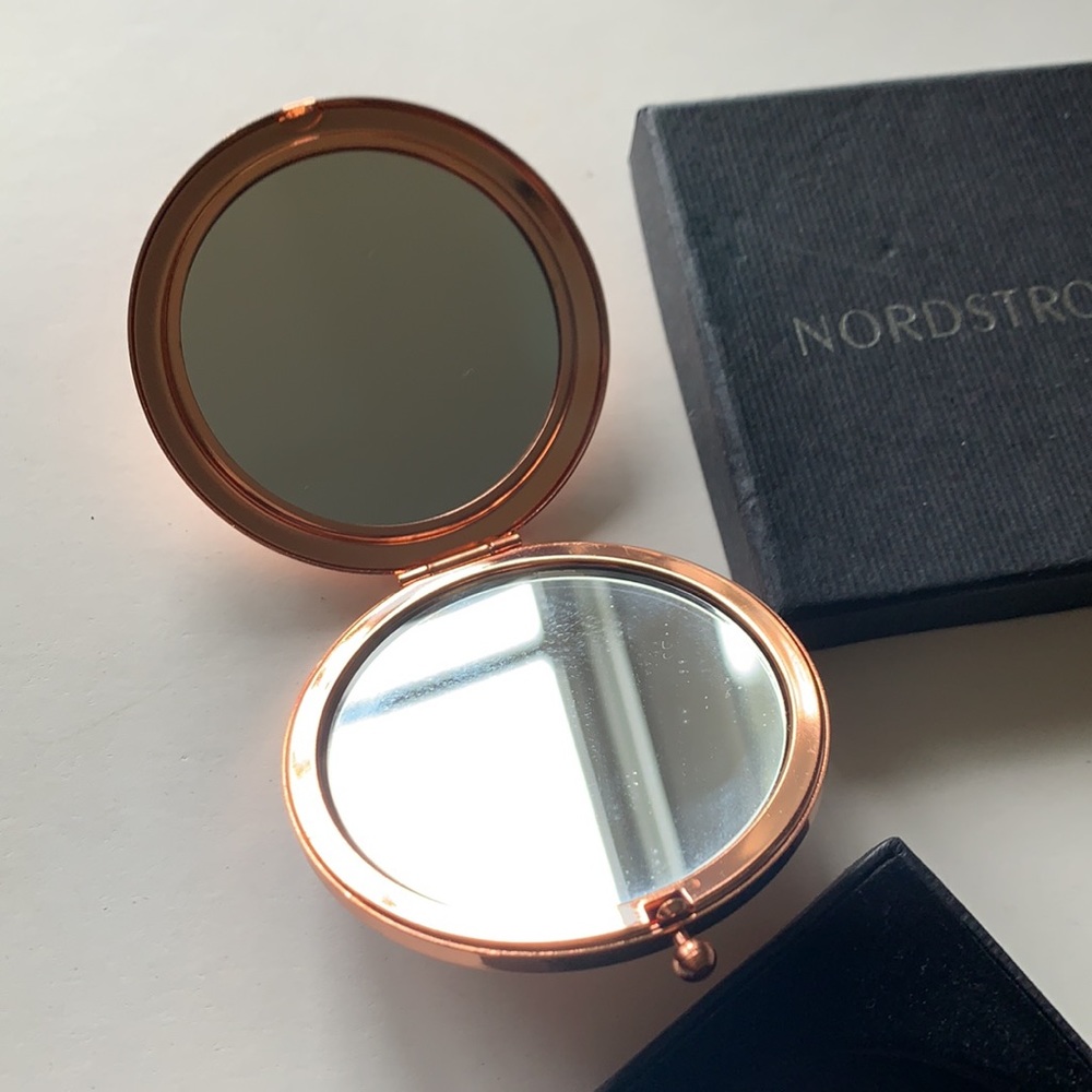 Beautiful Rose gold W Rhinestones compact travel Folding Mirror from Nor…